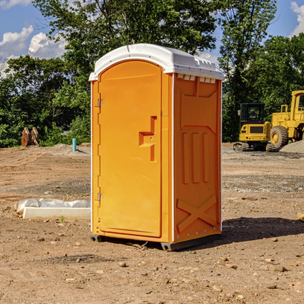 how often are the portable restrooms cleaned and serviced during a rental period in Gladstone IL